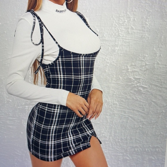 Overall plaid dress - Picture 4 of 4